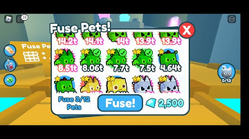 Fusing 3 Rainbow Pixel Dragon | Pet Simulator X