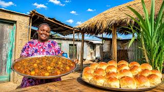A Cozy Evening in Our African Village | Soft Fluffy Dinner Rolls & Rich Beef Stew screenshot 4