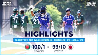 ACC Men's U19 Asia Cup | Bangladesh-U19 vs Japan-U19 | Highlights