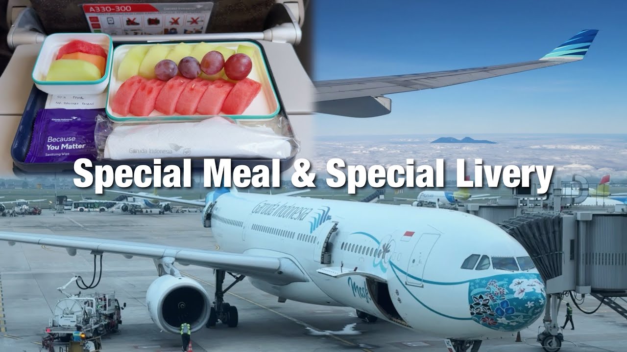 FRUIT PLATTER MEAL! | Review Garuda Indonesia Airbus A330-300