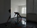 One man create a simple floor into luxury aesthetic floor