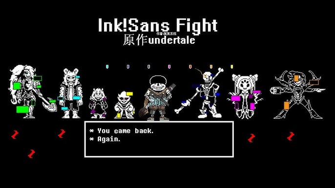 Ink!sans Fight v0.39 official Phase1&2 & HELL MODE【undertale fangame】 