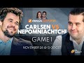 Carlsen - Nepomniachtchi | Game 1 | World Chess Championship | Judit Polgar &amp; Anish Giri