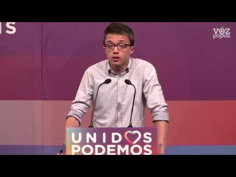 Errejón: "No son unos buenos resultados para Unidos Podemos ni para España"