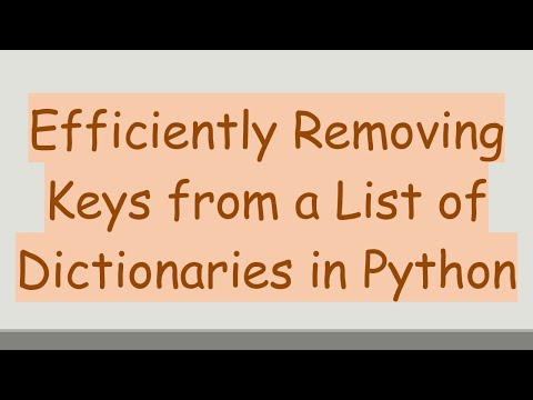 Efficiently Removing Keys