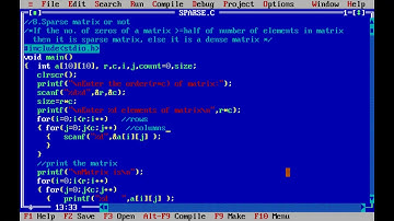 8  Sparse Matrix 19CSL28  C Programming (CSE Department)