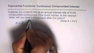 How to Apply Continuously Compounding Formula to Find Amount After 5 Years