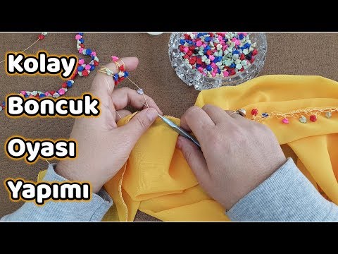 Tığ İşi Yazma Kenarı Boncuk Oyası Yapımı  │Elişi Oya Örgü İşleri