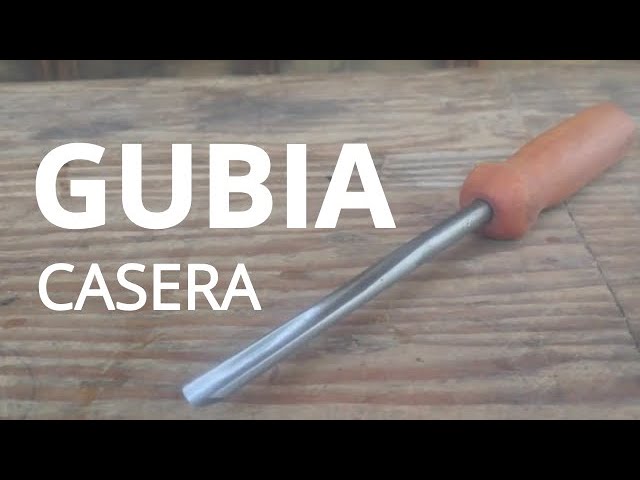 Gubia casera para tallado en madera 