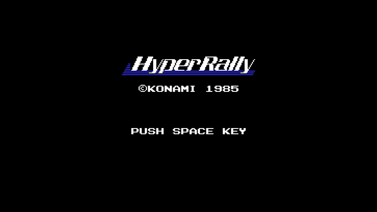 Hyper Rally ハイパーラリー. MSX. Konami 1985. Full Rank 1 Playthrough - YouTube