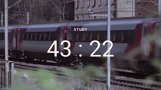 2-Hour Study With Me — 50/10 Pomodoro Timer 🌧️ Rainy Train & Lo-Fi Beats (With Gentle Bell Alerts🔔)