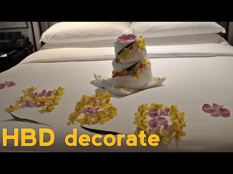 ผ้าขนหนูทำเค้กวันเกิด Towel cake decorate birthday