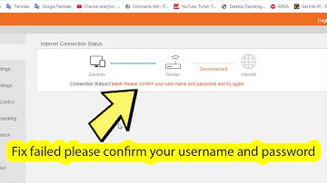 Fix failed please confirm your username and password