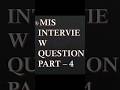MIS INTERVIEW QUESTION PART - 4 #excel #microsoftexcel #excelsolutions #word #microsoftoffice