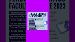 Ótima informação!Gostam de feriados? Vejam aqui os de 2023. Ótima informação!Gostam de feriados? Vejam aqui os de 2023.