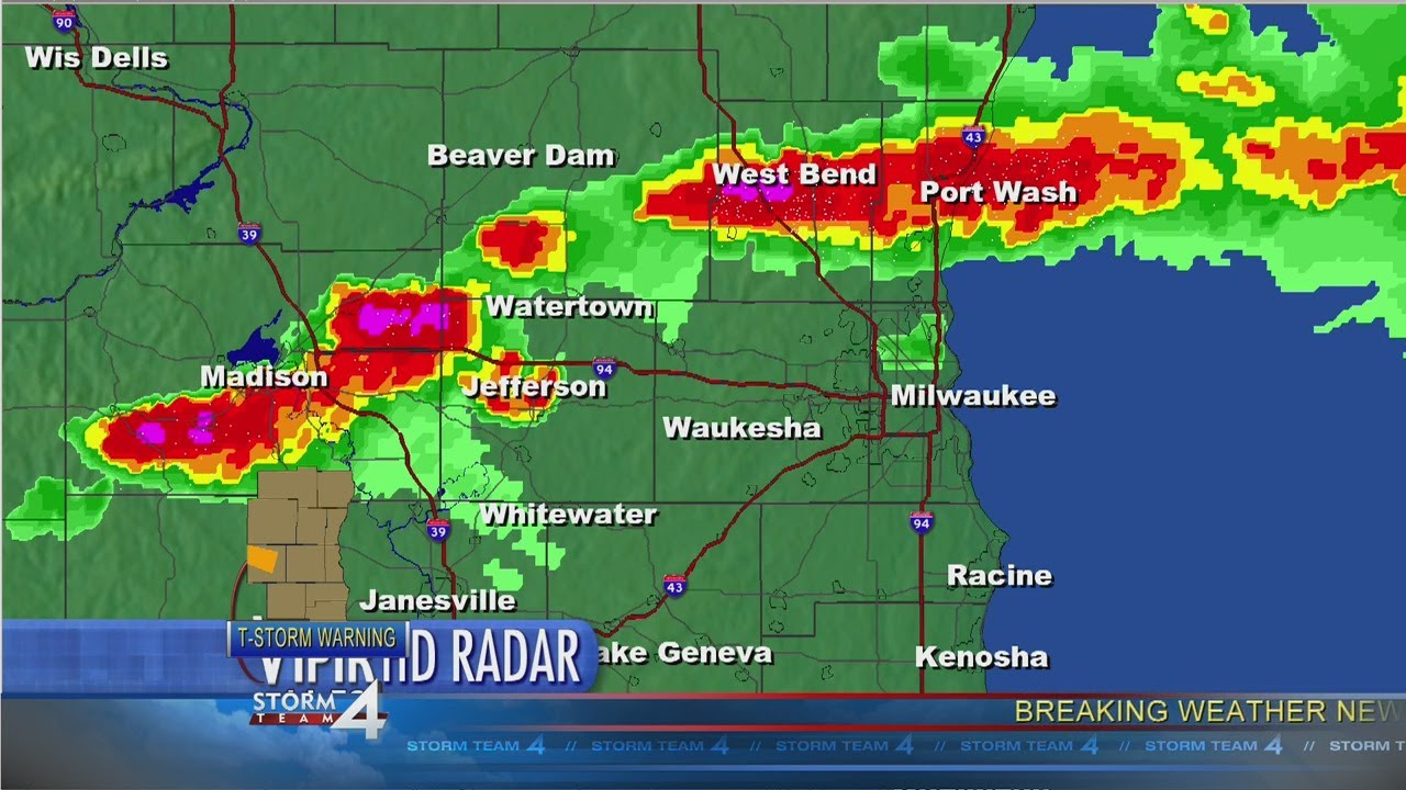 Severe T-Storm Warning Issued for Jefferson County - YouTube
