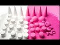 💖Pink &amp; White Baking Soda Crushing ❤️Mini Chunks Smash + Straining Magic ✨Ultimate Satisfying ASMR🔥🎀