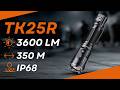 Fenix TK25R – Lampe Torche Rechargeable 3600 Lumens, 350 M De Portée, LEDs Latérales Multi-couleurs