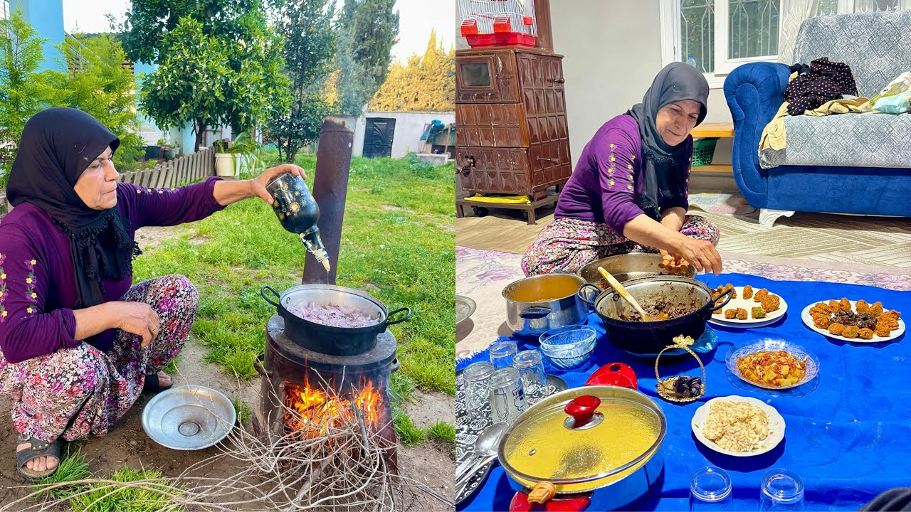 DOLU DOLU İFTAR YEMEĞİ HAZIRLIĞI ~ ODUN ATEŞİNDE BU YEMEK BAŞKA OLUYOR