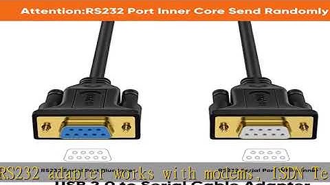 USB to RS232 Adapter with PL2303 Chip 3.3 FT, CableCreation USB 2.0 to RS232 Female DB9 Serial Conv