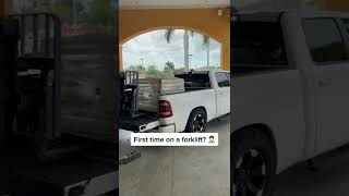 Loading a truck / heavy load / forklift fail