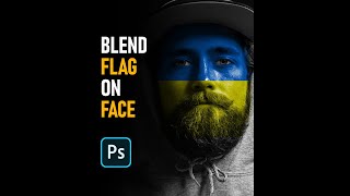 Blend Flag on Face using #adobephotoshop #photoshopshorts #shorts