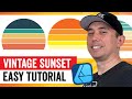 Best Way to Create Vintage Sunsets using Affinity Designer