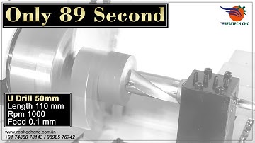 50mm U Drill, Only 89 Second 6100 LM | RealTech CNC Machine VD-241