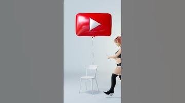 YouTube Logo in a Balloon - Animation #shorts