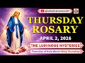 Today Holy Rosary 💜 Thursday, April 2, 2026 💜 Luminous Mystery of the Rosary