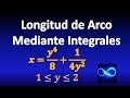 Longitud de arco de una función, mediante integral definida (Ejemplo 6)