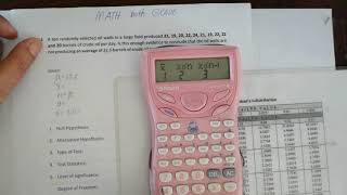 Hypothesis testing t test raw scores MATH GRACEfully