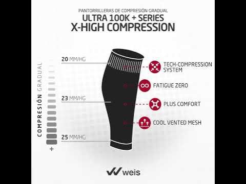 PANTORRILLERAS DE COMPRESIÓN GRADUAL X-HIGH COMPRESSION / ULTRA 100K +  SERIES