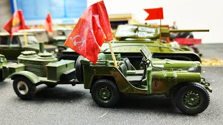 Парад Победы 9 мая в масштабе 1/43! Торжественный проход моделей военной техники! Про машинки!