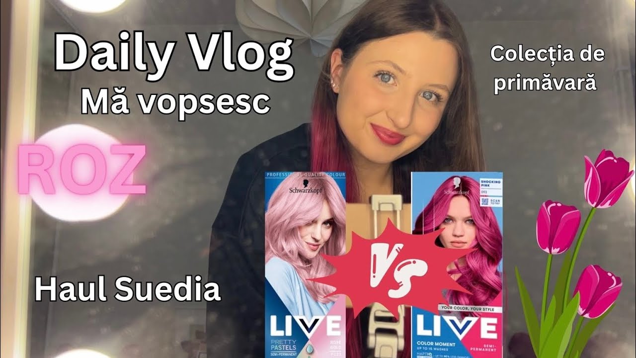 Daily Vlog din Suedia | MĂ VOPSESC ROZ 🩷| Haul Dm (Normal), FlyingTiger | Colecția de primăvară 🌷