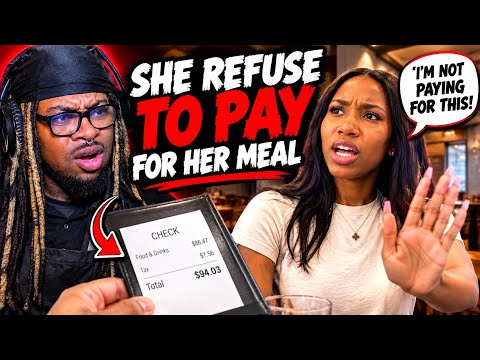 BROKE Chick Refuses to Pay for her meal But get arrested instead...