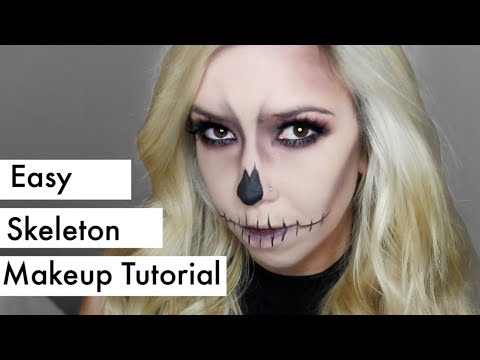 Skeleton Makeup Tutorial ♡ HALLOWEEN - YouTube