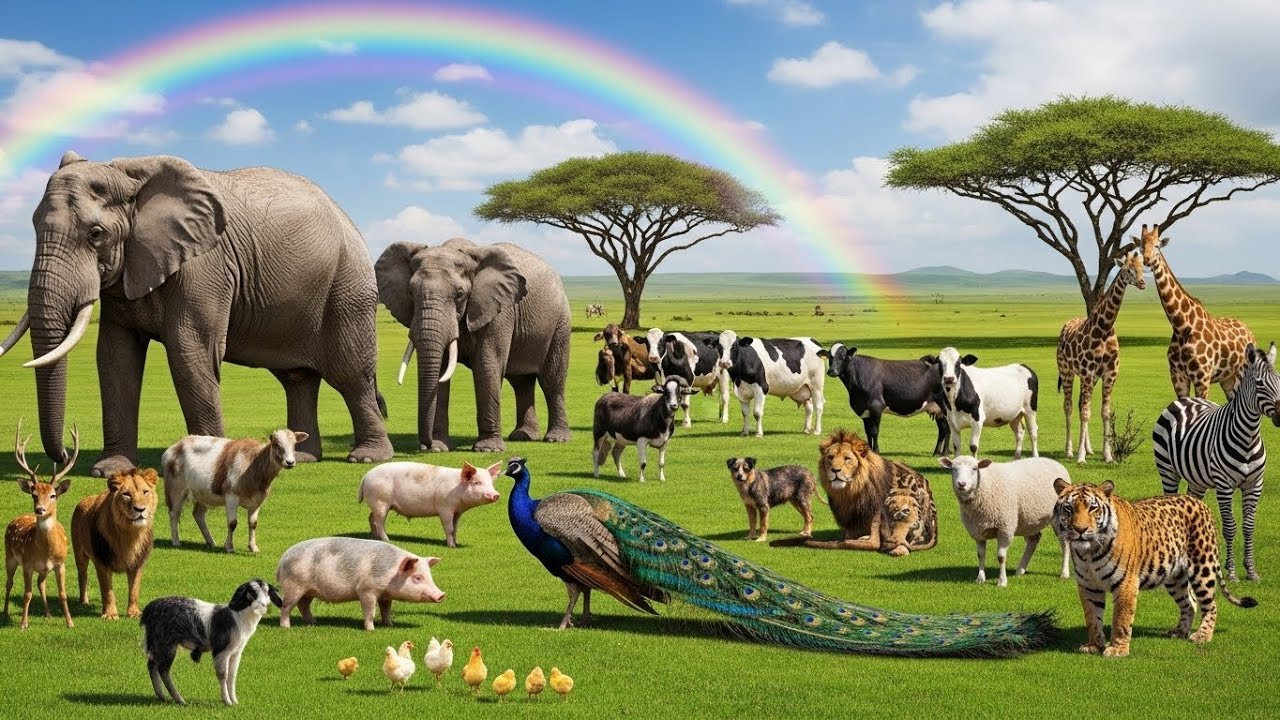 Adorable Animal Sounds Collection Puppy, Horse, Monkey, Dog, Cow, Pig, Buffalo   Animal Videos