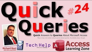 Microsoft Access Quick Queries #24: Close All VBA Windows, DropDown Issue, My Youthful Profile Pic