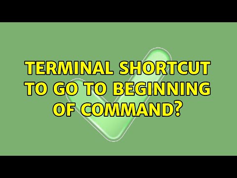 Terminal shortcut to go to beginning of command? (2 Solutions!!)