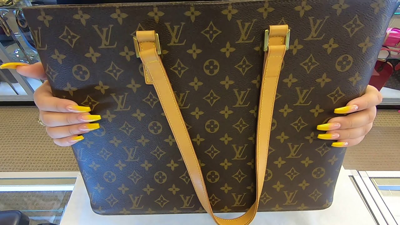 LOUIS VUITTON LUCO MONOGRAM CANVAS TOTE BAG BROWN-CC573-sold 