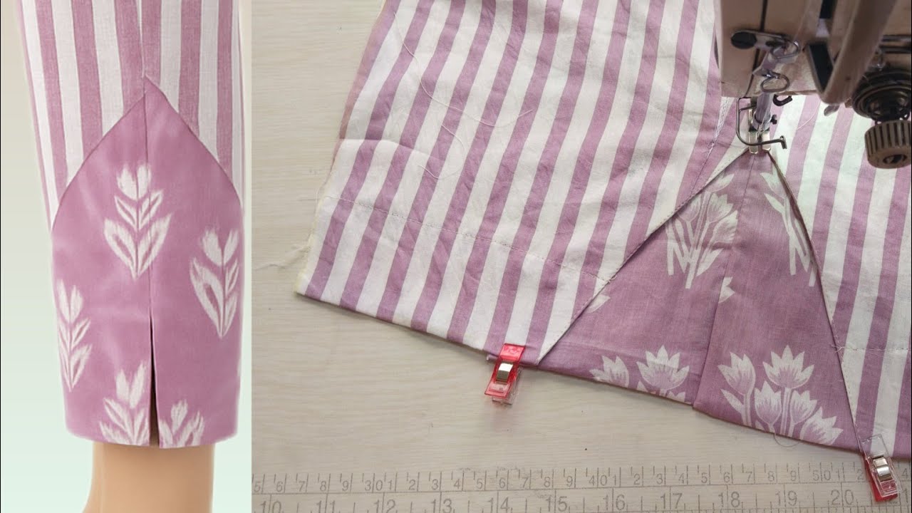 Pant Bottom Cut Design | Stylish Bottom Design Cutting & Stitching ...