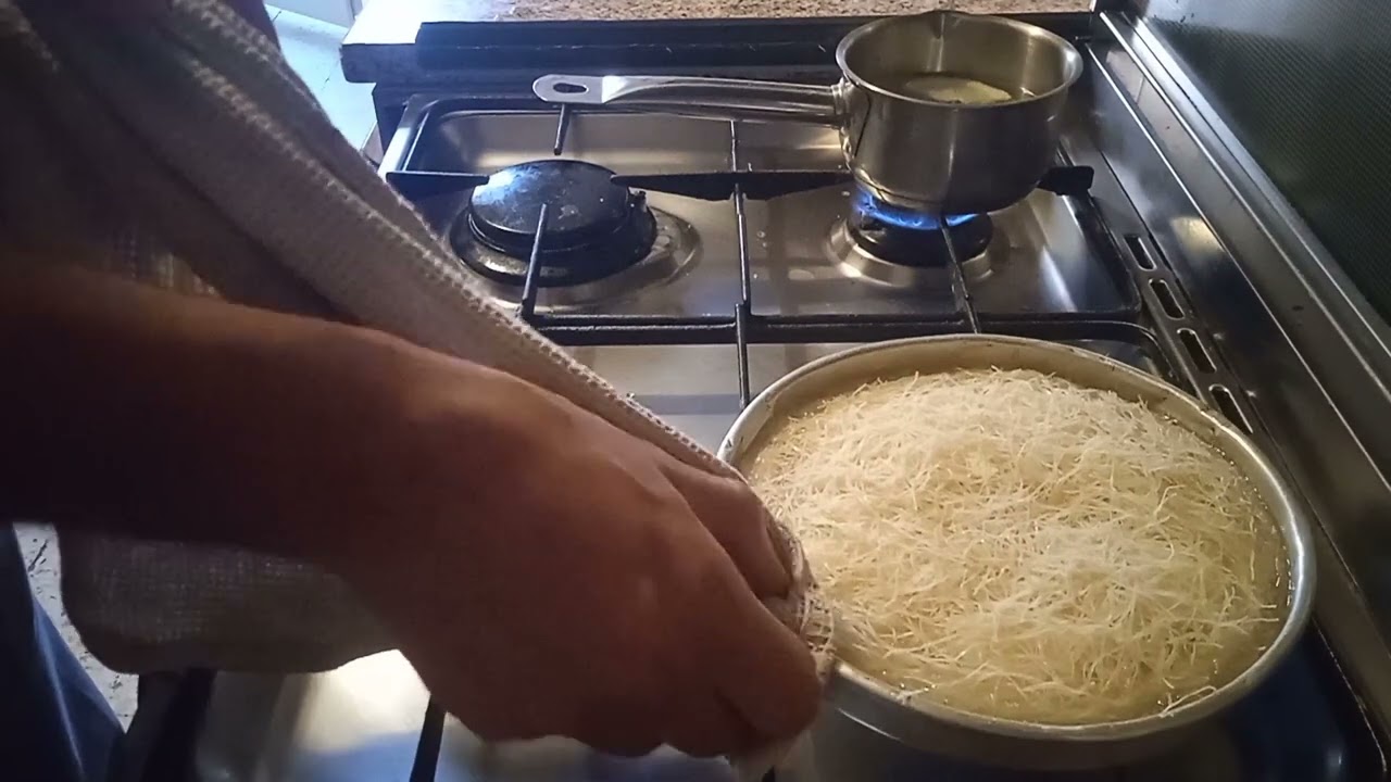 #طبخ كنافة على الغاز @#