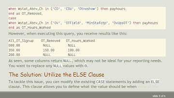 Replace NULL Values with 0 in SQL