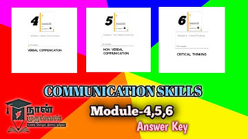 COMMUNICATION SKILLS Module-4,5,6 Answer Keys.  #ASPOFFICIAL.. #2nd #2023 #nan #nanmudhalvan#answers