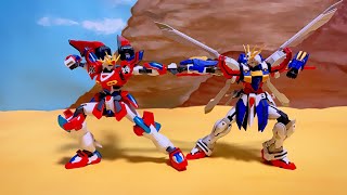 ガンプラコマ撮り 神バーニングガンダム 組み立て gunpla stop motion SHIN BURNING GUNDAM