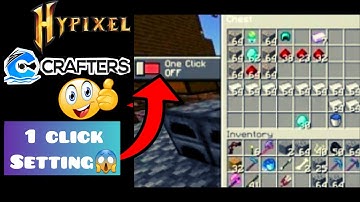 Minecraft craftersmc 1 click Inventory | How to turn 1 click Invntory | Hypixel like skyblock server