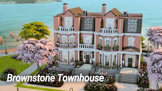 Brownstone Townhouse Spring Inspired London Street | The Sims 4 Stop Motion Build No CC