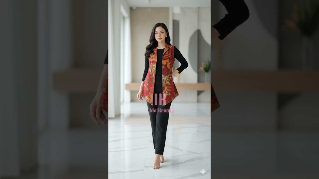 Elegant Modern Batik Vest Outfit | Chic Ethnic Fashion Style for Women