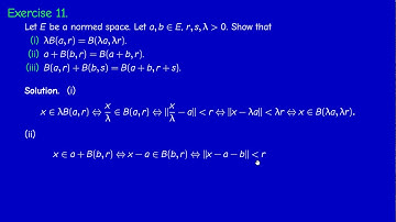Math400 - Functional Analysis - Exercises of Chapter 0